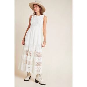 ANTHROPOLOGIE Liliana Lace Eyelet Maxi Dress | 2